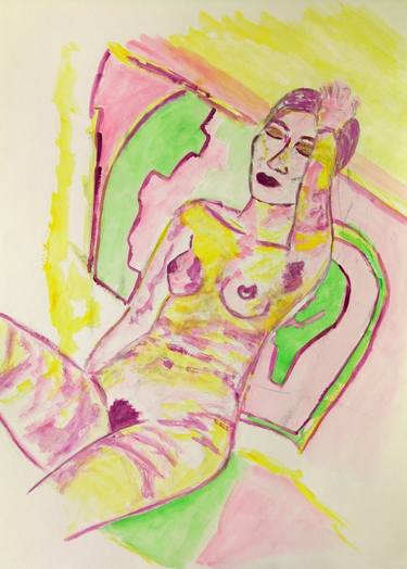 Original Expressionism Nude Paintings by Sigrid Walser