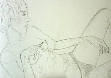 Original Expressionism Nude Drawings by Sigrid Walser