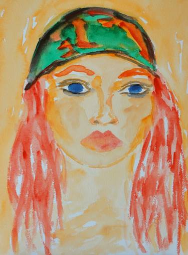 Original Expressionism Portrait Paintings by Sigrid Walser