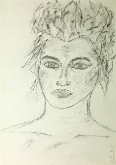 Original Expressionism Portrait Drawings by Sigrid Walser