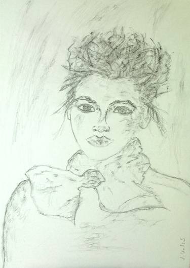 Original Expressionism Portrait Drawings by Sigrid Walser