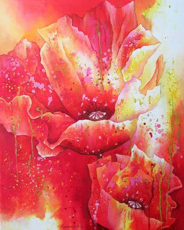 Original Abstract Floral Paintings by Summer Lowe