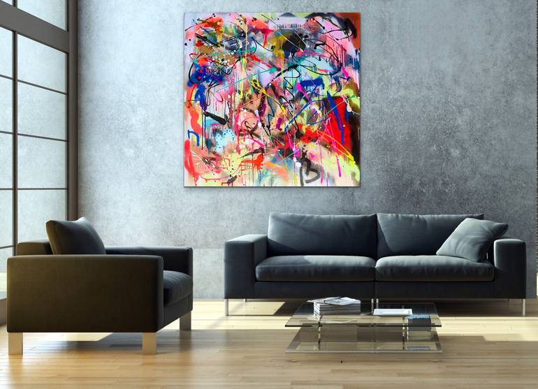 Original Abstract Expressionism Abstract Painting by Niki Parker