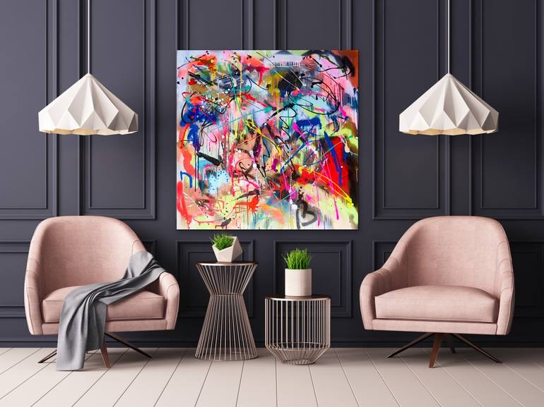 Original Abstract Expressionism Abstract Painting by Niki Parker