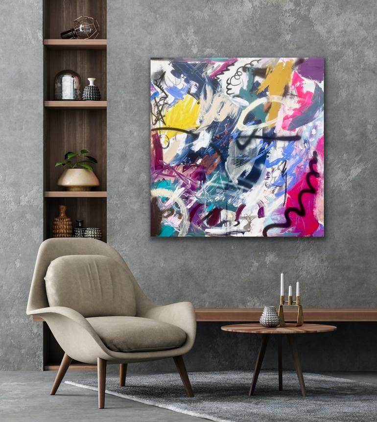 Original Abstract Expressionism Abstract Painting by Niki Parker