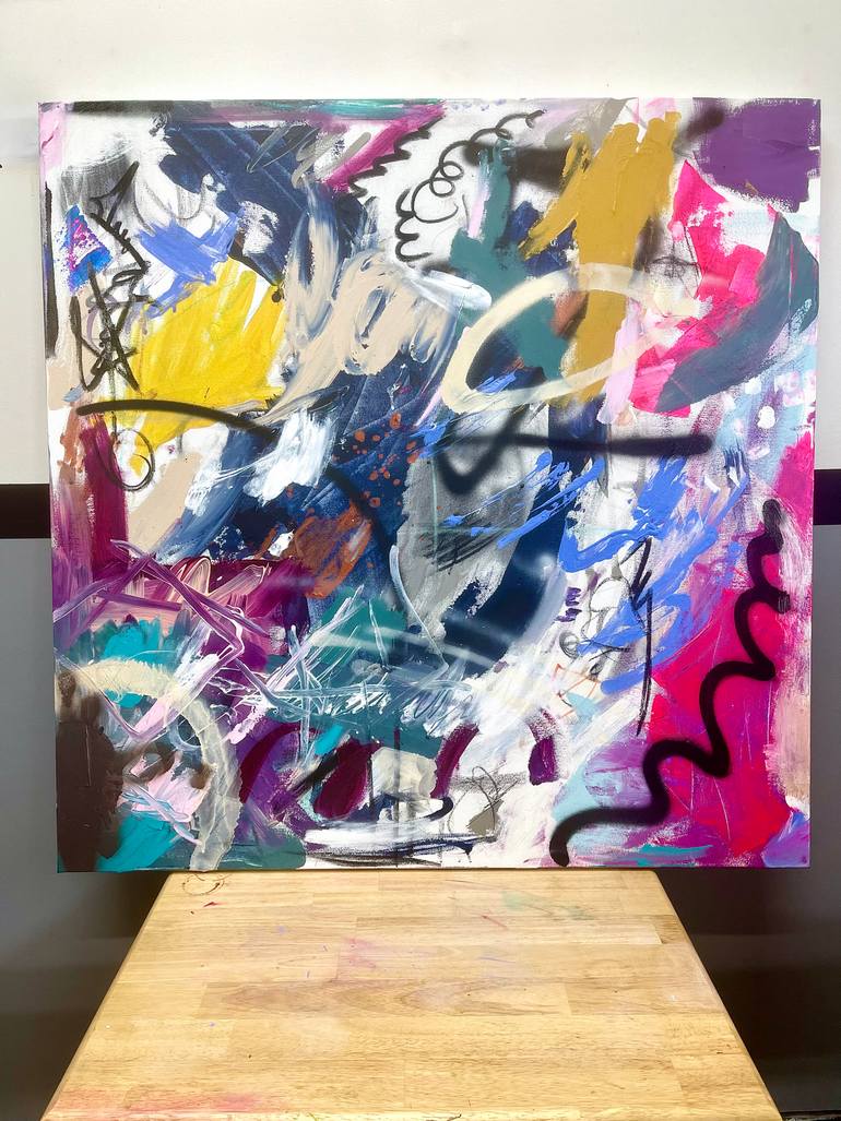 Original Abstract Expressionism Abstract Painting by Niki Parker