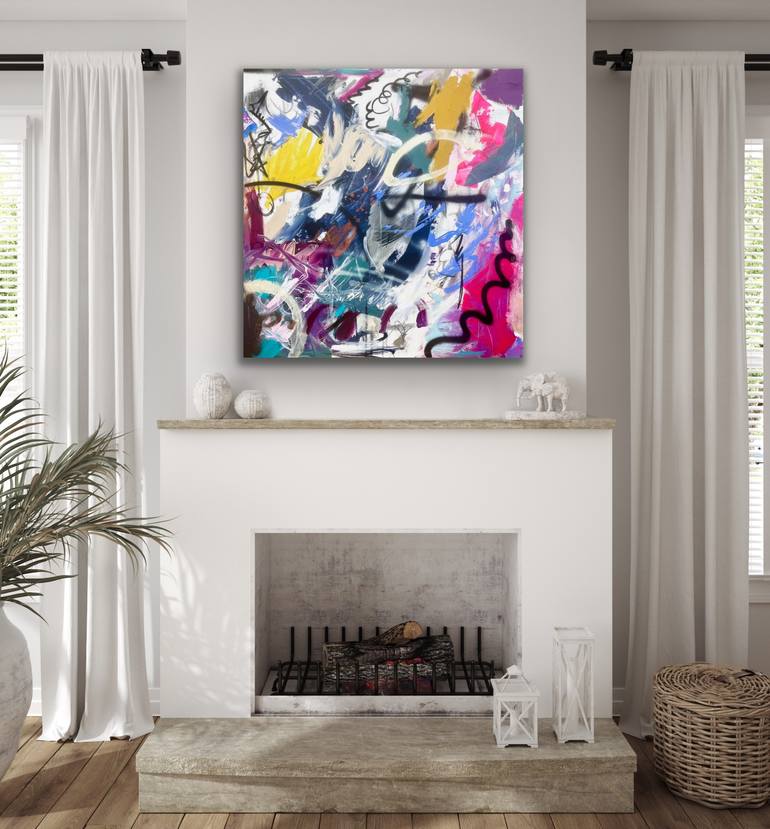 Original Abstract Expressionism Abstract Painting by Niki Parker