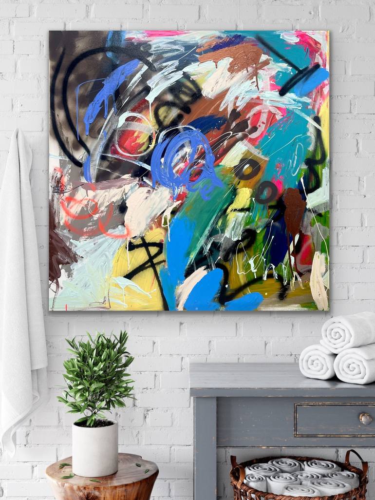 Original Abstract Expressionism Abstract Painting by Niki Parker