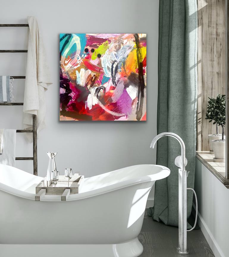 Original Abstract Expressionism Abstract Painting by Niki Parker