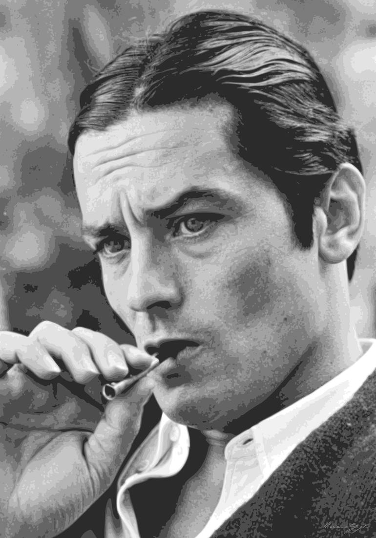 ALAIN DELON Painting by Mariano Gigli | Saatchi Art