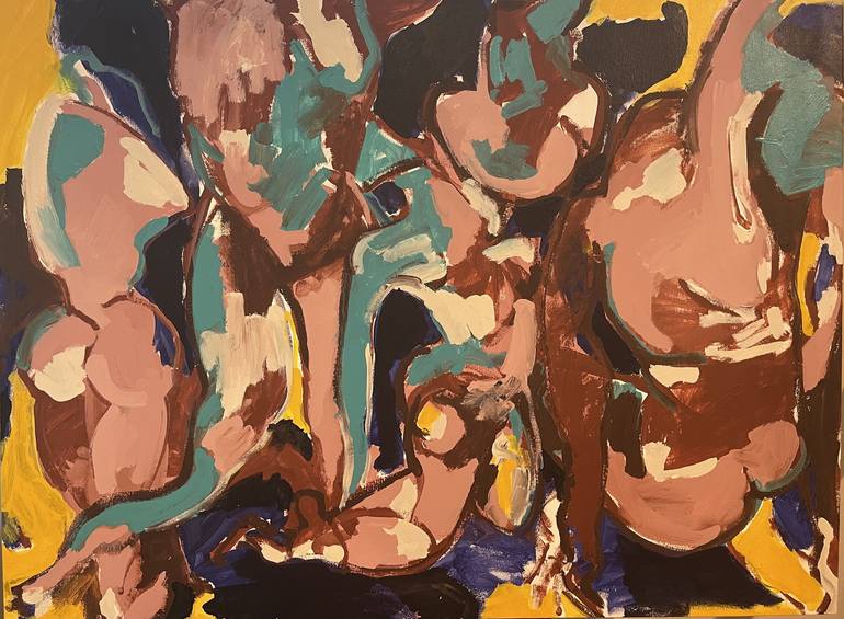 Original Abstract Expressionism Beach Paintings by Badri Valian