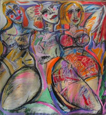 Print of Expressionism Women Paintings by Tamara Miodragovic