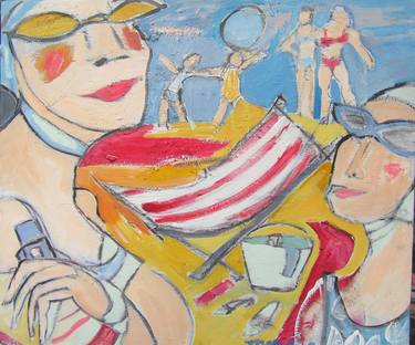 Print of Figurative Beach Paintings by Tamara Miodragovic