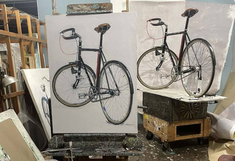 Original Contemporary Bicycle Painting by Taliah Lempert