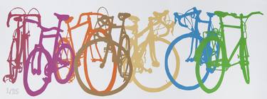 Bike Art - Color Spectrum Bicycle Row SOLD OUT thumb