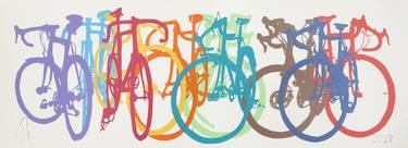 Original Abstract Bicycle Printmaking by Taliah Lempert