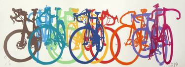 Original Abstract Bicycle Printmaking by Taliah Lempert