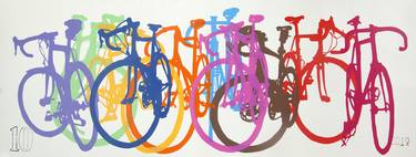 Original Abstract Expressionism Bicycle Printmaking by Taliah Lempert