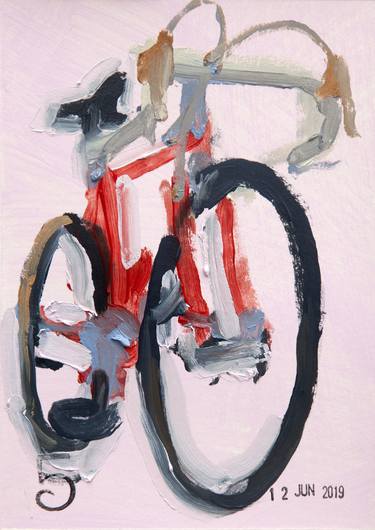 Original Expressionism Bicycle Paintings by Taliah Lempert