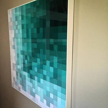 #PixelSquare Turquoise - Limited Edition 1 of 1 thumb