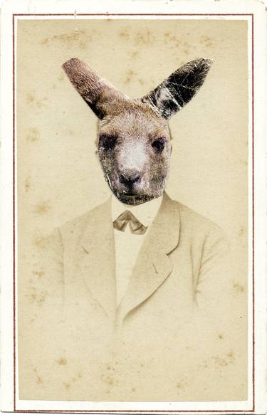 Original Dada Animal Collage by Isabel Reitemeyer