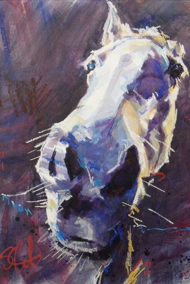 Print of Impressionism Horse Paintings by Simon Canacott