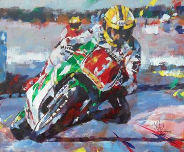 Print of Impressionism Motorbike Paintings by Simon Canacott