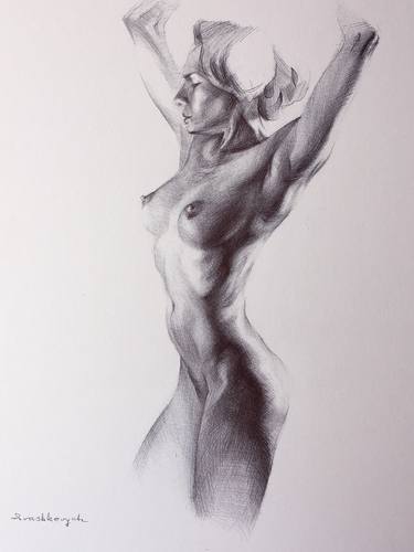 Original Fine Art Nude Drawings by Yuriy Ivashkevych