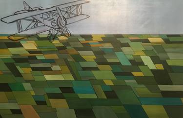 Original Airplane Painting by Reem Alsudairy