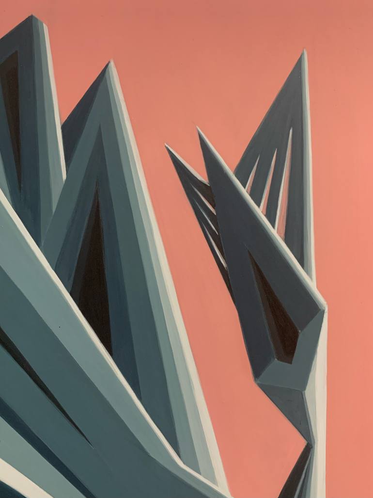 Original Geometric Abstract Painting by Roberto Chessa