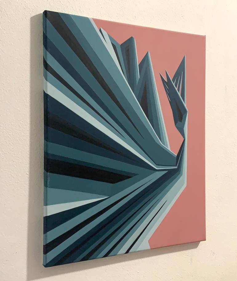 Original Geometric Abstract Painting by Roberto Chessa