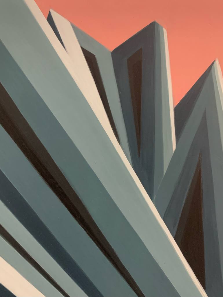 Original Geometric Abstract Painting by Roberto Chessa