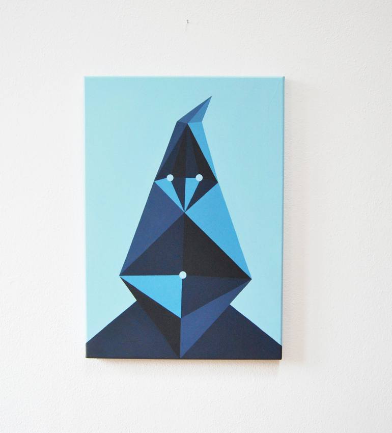 Original Geometric Painting by Roberto Chessa