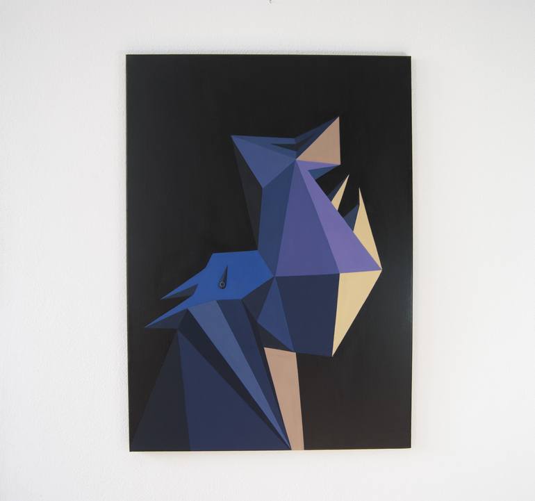 Original Geometric Painting by Roberto Chessa