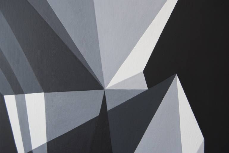 Original Abstract Geometric Painting by Roberto Chessa