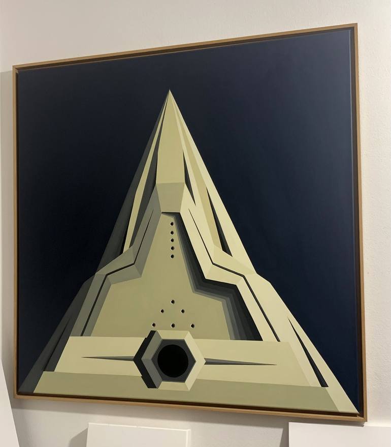 Original Fine Art Geometric Painting by Roberto Chessa