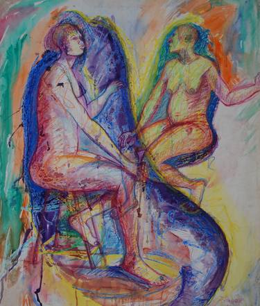Original Figurative Nude Drawings by John Powell