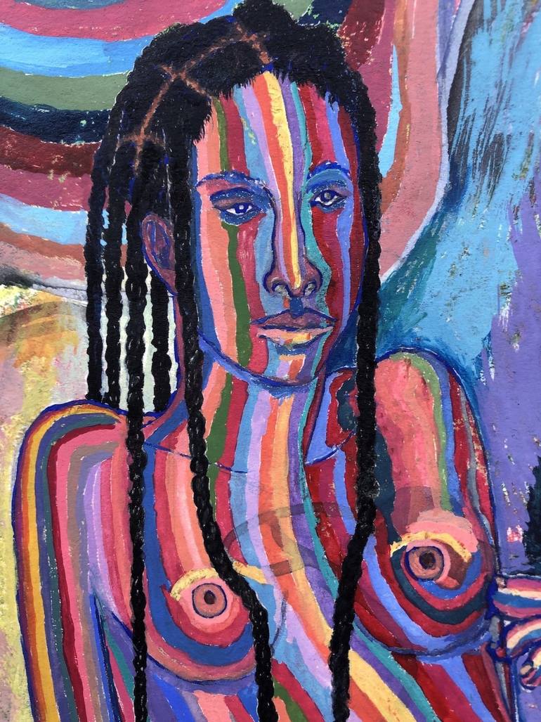 Original Expressionism Nude Painting by John Powell