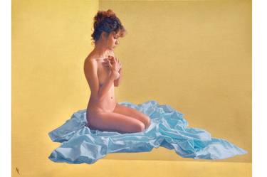 Print of Realism Nude Paintings by Azamat Kuliev