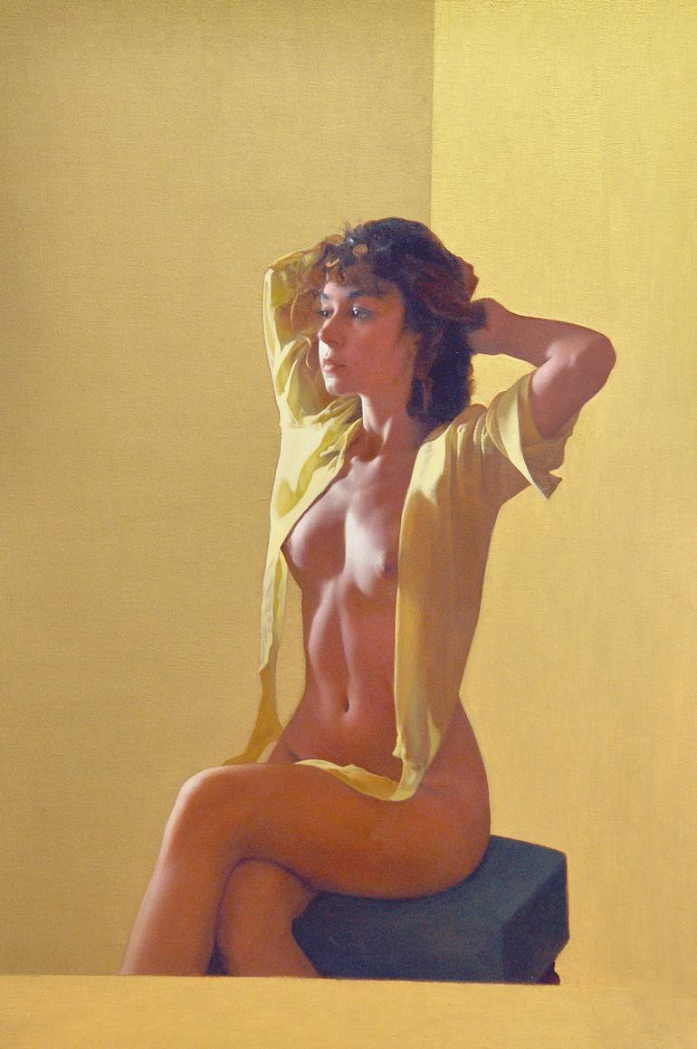 Golden Nude-1 Painting by Azamat Kuliev | Saatchi Art