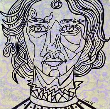 Original Portraiture People Painting by Niwan Yod