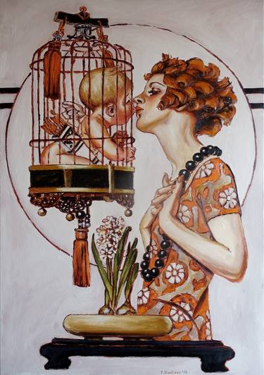 Print of Art Deco Love Paintings by Tatiana Siedlova