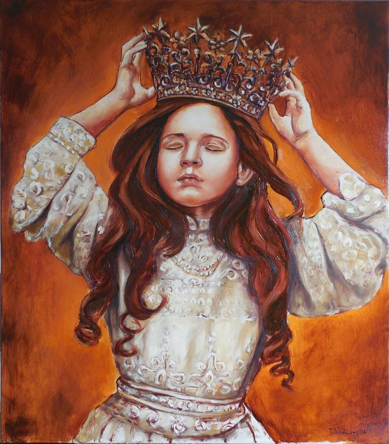 My Little Queen Painting By Tatiana Siedlova Saatchi Art