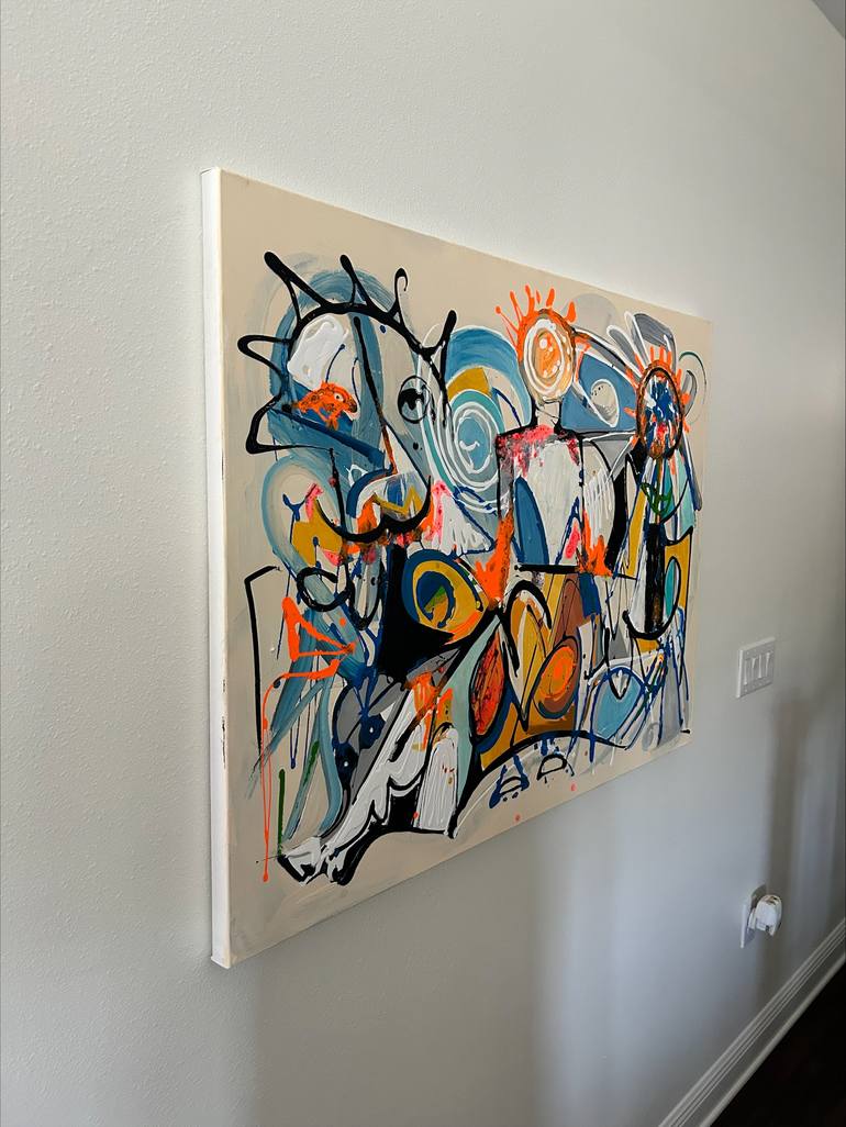 Original Cubism Abstract Painting by Frankie Alfonso