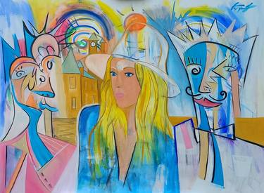 Original Cubism Abstract Paintings by Frankie Alfonso