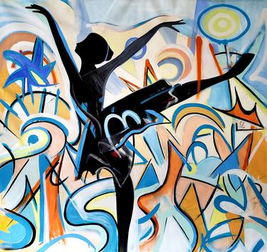 Original Abstract Performing Arts Paintings by Frankie Alfonso