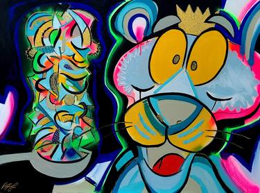 Original Abstract Cartoon Paintings by Frankie Alfonso
