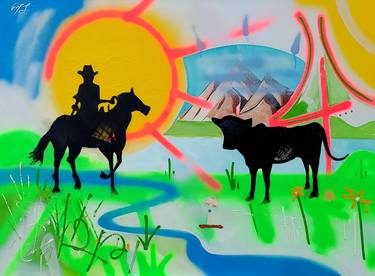 Original Cows Paintings by Frankie Alfonso