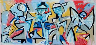 Original Cubism Abstract Paintings by Frankie Alfonso