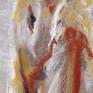 Nubia - oilpainting (diptychon) by cornelia es said, Detail: intimate zone